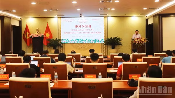Quang cảnh Hội nghị giao ban báo chí tỉnh Khánh Hòa, quý I/2026. (Ảnh: NGUYỄN TRUNG)