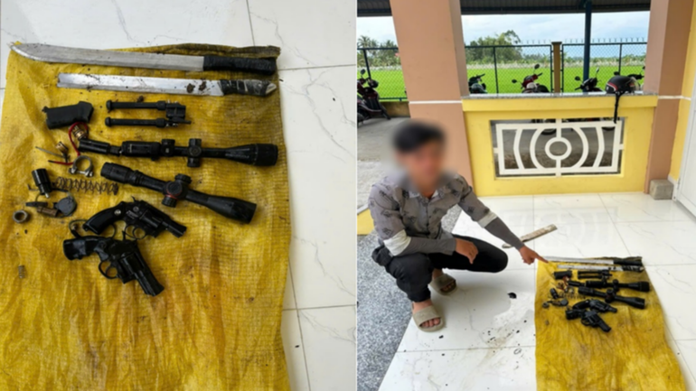 Một đối tượng bán vũ khí trái phép bị Công an thành phố Cần Thơ phát hiện. 1000017910.png