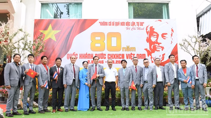 Các đại biểu tham dự lễ kỷ niệm 80 năm Quốc khánh nước Cộng hòa xã hội chủ nghĩa Việt Nam. (Ảnh: XUÂN SƠN)