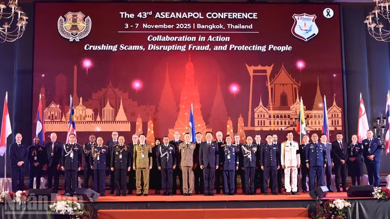 Hội nghị ASEANAPOL lần thứ 43 diễn ra tại thủ đô Bangkok, Thái Lan. (Ảnh: MINH THẮNG)