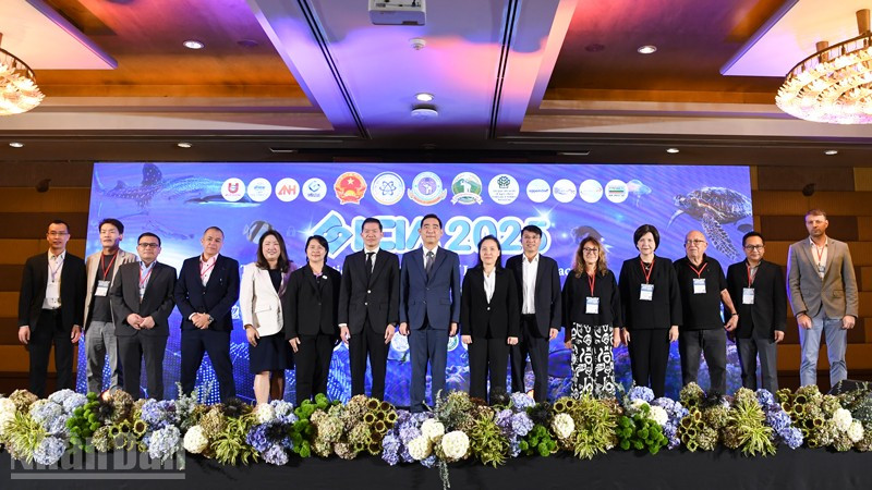 Các đại biểu tham dự Hội thảo quốc tế lần thứ 2 về đổi mới sáng tạo trong nuôi trồng thủy sản. (Ảnh: MINH THẮNG)