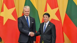 Chủ tịch nước Lương Cường hội đàm Tổng thống Cộng hòa Litva Gitanas Nauseda.