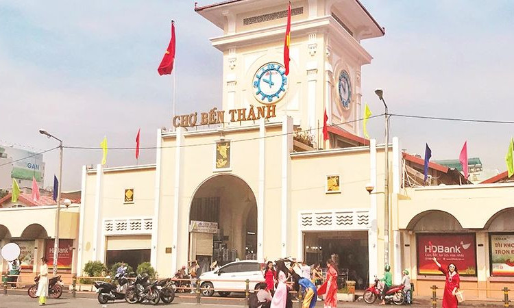 Chợ Bến Thành, Quận 1, Thành phố Hồ Chí Minh.