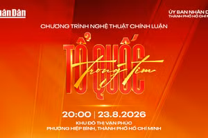Chương trình nghệ thuật chính luận “Tổ quốc trong tim” sẽ diễn ra tại Thành phố Hồ Chí Minh vào 20 giờ ngày 23/8/2026. (Ảnh: Ban tổ chức)