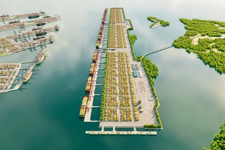 Dự án Cảng trung chuyển quốc tế Cần Giờ được Thủ tướng chấp thuận chủ trương đầu tư vào tháng 1/2025 (Ảnh: VÕ LÊ)