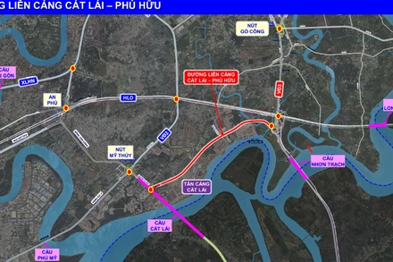 Đầu tư xây dựng đường liên cảng Cát Lái-Phú Hữu-nút giao cao tốc Thành phố Hồ Chí Minh-Long Thành-Dầu Giây và đường Vành đai 3 Thành phố Hồ Chí Minh sẽ giải quyết căn cơ tình trạng ùn tắc giao thông khu vực cụm cảng Cát Lái-Phú Hữu.