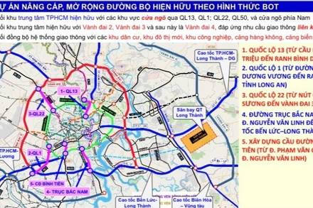 4 dự án BOT ở khu vực cửa ngõ ra vào Thành phố Hồ Chí Minh.