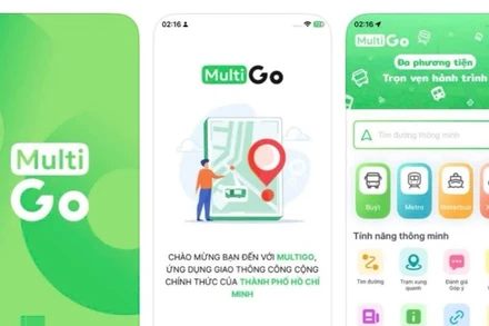 MultiGo hỗ trợ người dùng tìm kiếm hành trình tối ưu trong lộ trình di chuyển kết hợp giữa xe buýt, hệ thống đường sắt đô thị (metro), xe đạp công cộng. (Ảnh: QUÝ HIỀN)