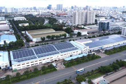 Khu chế xuất Tân Thuận đang thực hiện chuyển đổi sang mô hình công nghệ cao, thu hút chất xám sau 35 năm hình thành. (Ảnh: QUÝ HIỀN)