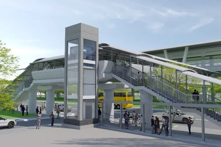 Vị trí lắp đặt thang máy tại các cầu vượt bộ hành nhà ga trên cao thuộc tuyến Metro số 1 (Bến Thành-Suối Tiên).