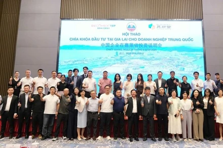 Các đại biểu tham dự Hội thảo xúc tiến đầu tư tại tỉnh Gia Lai cho doanh nghiệp Trung Quốc.