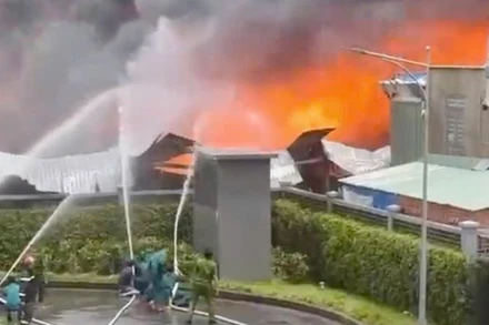 Hiện trường vụ cháy.