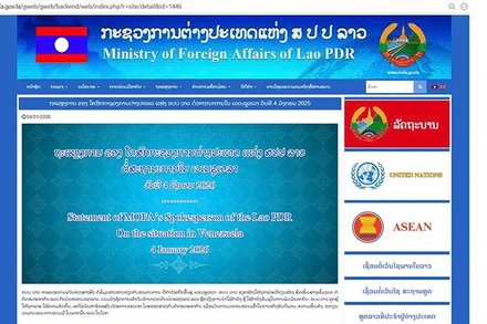 Trang web của Bộ Ngoại giao Lào đăng thông tin.