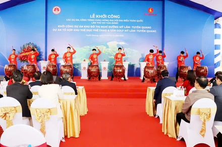 Tỉnh Tuyên Quang khởi công 4 dự án chào mừng Đại hội đại biểu toàn quốc lần thứ XIV của Đảng.