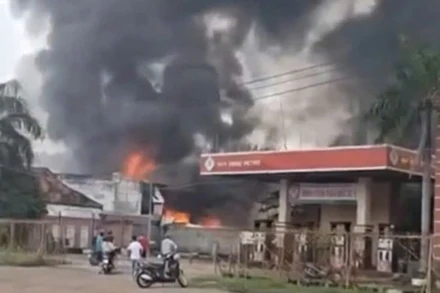 Hiện trường vụ cháy.