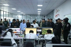 Từ ngày 14 đến 17/7, lực lượng chức năng Campuchia bắt giữ hơn 1.000 nghi phạm liên quan lừa đảo trực tuyến. (Ảnh: Bộ Thông tin Campuchia)