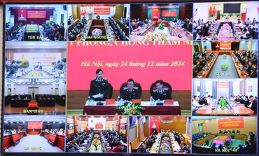 Hội nghị trực tuyến toàn quốc sơ kết 05 năm thực hiện Luật Phòng, chống tham nhũng. Ảnh: thanhtra.gov.vn
