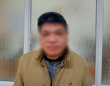 Đối tượng Đinh Văn Túc tại cơ quan Công an.
