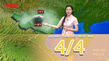 [Video] Dự báo thời tiết đêm nay và ngày mai 4/4/2025: Không khí lạnh suy yếu