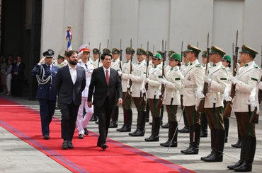 Lễ đón Chủ tịch nước Lương Cường thăm chính thức Chile.