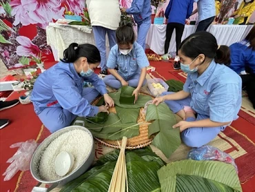 Chăm lo Tết cho công nhân, lao động dịp Tết 2024. Ảnh minh hoạ.