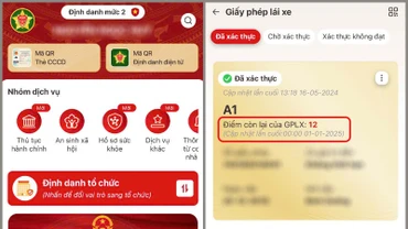 Điểm giấy phép lái xe sẽ được tự động cập nhật khi công dân sử dụng dịch vụ công mức độ 2. 