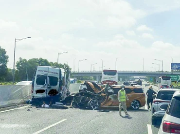 Hiện trường vụ tai nạn. (Ảnh: CTV)