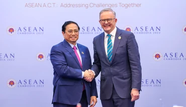 Thủ tướng Phạm Minh Chính gặp Thủ tướng Australia Anthony Albanese nhân dịp Hội nghị Cấp cao ASEAN lần thứ 41 tại Campuchia, tháng 11/2022. Ảnh: VGP/Nhật Bắc