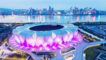 Sân vận động trung tâm Olympic Hàng Châu (Trung Quốc), nơi sẽ diễn ra Lễ khai mạc ASIAD 19.