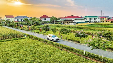 Một góc xã nông thôn mới nâng cao Xuân Thành, huyện Nghi Xuân.