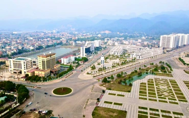 Một góc thành phố Hòa Bình, tỉnh Hòa Bình.