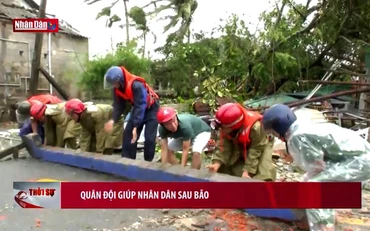 Quân đội giúp nhân dân sau bão