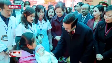 Chủ tịch nước thăm các cơ sở y tế tại tỉnh Hà Nam