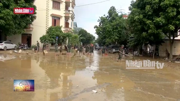 Thái Nguyên: Thu dọn vệ sinh, xử lý môi trường sau lũ
