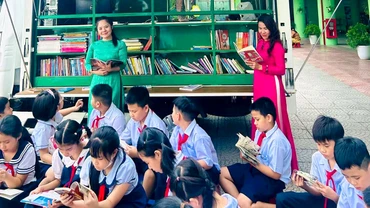Giờ học ngoại khóa tại Trường tiểu học Hoa Lư, quận Thanh Khê. (Ảnh nhà trường cung cấp)