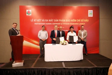 Bảo Minh ký kết hợp đồng bảo hiểm Chỉ số bão cùng Hợp tác xã Nông nghiệp Hiệp Thuận.