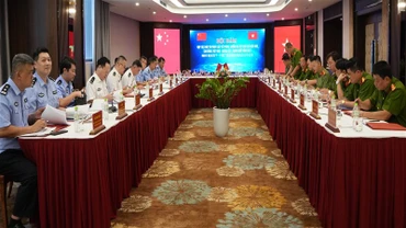 Quang cảnh cuộc Hội đàm. (Ảnh: Công an Cao Bằng)