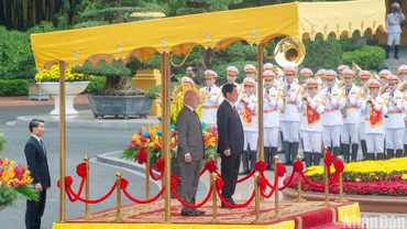 Chủ tịch nước Lương Cường đã chủ trì Lễ đón Tổng thống Lula da Silva thăm cấp Nhà nước tới Việt Nam.