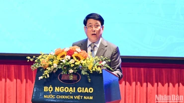 Chủ tịch nước Lương Cường phát biểu chỉ đạo tại hội thảo. (Ảnh: Thủy Nguyên)