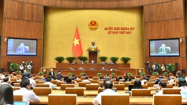 Quang cảnh phiên chất vấn và trả lời chất vấn của Quốc hội. (Ảnh ĐĂNG KHOA)