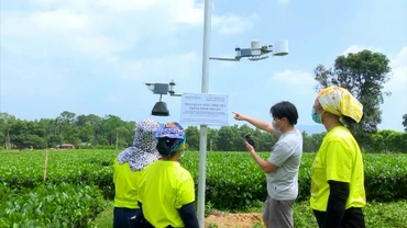 Mô hình trạm quan trắc thời tiết thông minh metos phục vụ việc chăm sóc cây chè ở Thái Nguyên.