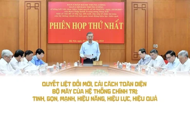 Quyết liệt đổi mới, cải cách toàn diện bộ máy của hệ thống chính trị: tinh, gọn, mạnh, hiệu năng, hiệu lực, hiệu quả 