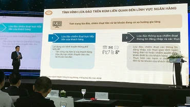 Phó Thống đốc Ngân hàng Nhà nước Việt Nam Phạm Tiến Dũng báo cáo về tình trạng lừa đảo trên không gian mạng.