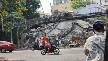 [Ảnh] Ngổn ngang trong vùng tâm chấn động đất Mandalay