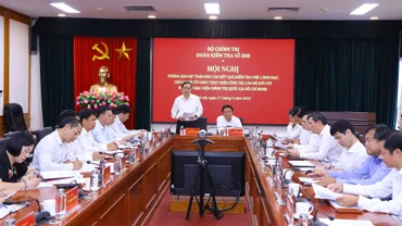 Quang cảnh buổi làm việc. (Ảnh: TTXVN)