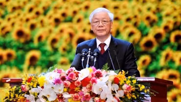 Tổng Bí thư Nguyễn Phú Trọng đọc diễn văn khai mạc lễ kỷ niệm.