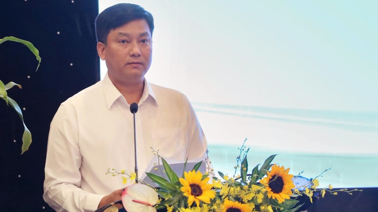 Chủ tịch Hội đồng Hiệp hội Ngân hàng Việt Nam kiêm Tổng Giám đốc Agribank Phạm Toàn Vượng phát biểu khai mạc Hội thảo. mr-vuong-1681.jpg