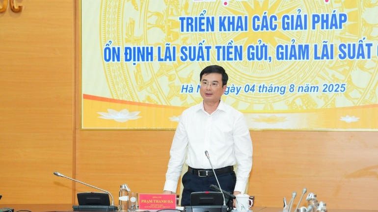 Phó Thống đốc Ngân hàng Nhà nước Phạm Thanh Hà chủ trì hội nghị. img-3157-946.jpg