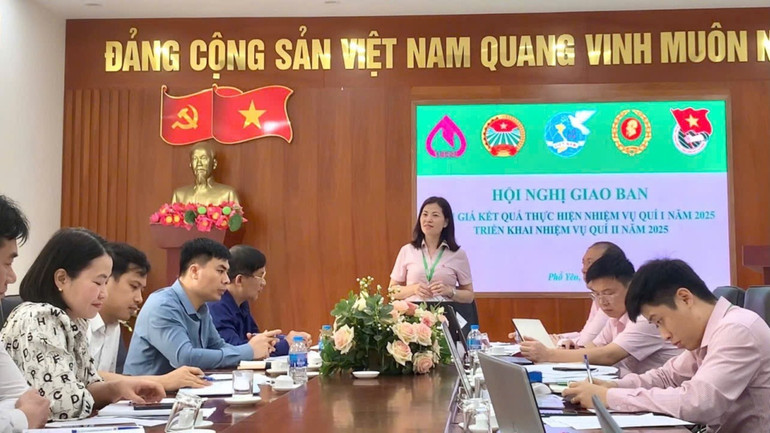 Hội nghị giao ban của Ngân hàng Chính sách xã hội thành phố Phổ Yên với các hội, đoàn thể làm nhiệm vụ ủy thác vay vốn chính sách bàn nhiệm vụ quý II/2025. img-2617.jpg