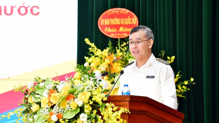 Tổng Kiểm toán Nhà nước Ngô Văn Tuấn phát biểu khai mạc Đại hội. img-4648-5590.jpg